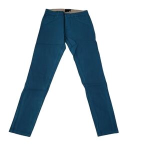 Teal Green Wax Coated Skinny Jeans S
